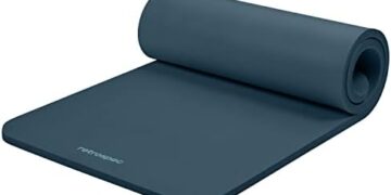 Retrospec Solana Yoga Mat 1″ Thick w/Nylon Strap for Men & Women – Non Slip Exercise Mat for Home Yoga, Pilates, Stretching, Floor & Fitness Workouts