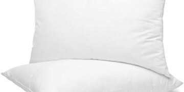 Nestl Toddler Pillow – Pack of 2 Baby Pillows – Organic Cotton Kids Pillow for Sleeping – Soft Kids Travel Pillow – Perfect Toddler Bed Pillow – 13 x 18 Inches,White