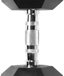 Signature Fitness Rubber Encased Hex Dumbbell, Multiple Sizes