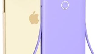 miisso 10000mAh Slim Portable Charger with Built in Cable, Power Bank Travel Charger External Battery Pack for Phone, 4 Output USB Type C Cord Clutch Charger Compatible with iPhone, Purple