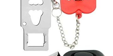 Upgraded Portable Door Lock & Door Stop Alarm, Dual Protection Security Door Kit,Door ​Security Devices Pocket Self Defensey Tools,for Traveling Hotel Home Apartment (2PCS)