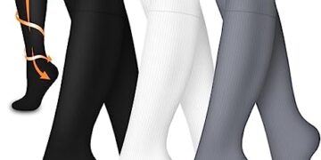 Laite Hebe 3 Pack Medical Compression Sock-Compression Sock For Women and Men Circulation -Best for Running,Nursing,Athletic Sports