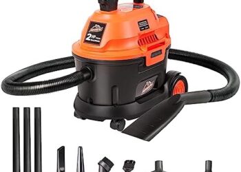 Armor All AA255W 2.5 Gallon 2 Peak HP Utility Wet/Dry Car and Shop Vac, 2.5-Gallon, Orange