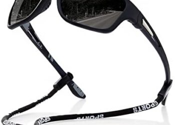 Polarized Sports Sunglasses for Men: UV400 Protection Glasses Womens Wrap Around Goggles for Driving Fishing