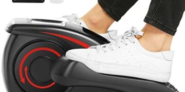 ANCHEER Under Desk Elliptical, Electric Ellipse Leg Exerciser While Sitting for Seniors Adults, Quiet Portable Motorized Seated Foot Pedal Exerciser with Remote Control for Home Office Use