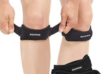 Bodyprox Patella Tendon Knee Strap 2 Pack, Knee Pain Relief Support Brace Hiking, Soccer, Basketball, Running, Jumpers Knee, Tennis, Tendonitis, Volleyball & Squats