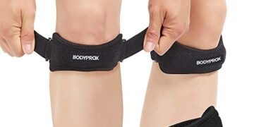 Bodyprox Patella Tendon Knee Strap 2 Pack, Knee Pain Relief Support Brace Hiking, Soccer, Basketball, Running, Jumpers Knee, Tennis, Tendonitis, Volleyball & Squats