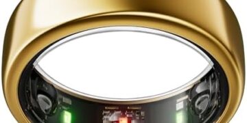 Oura Ring Gen3 Horizon – Gold – Size 6 – Smart Ring – Size First with Oura Sizing Kit – Sleep Tracking Wearable – Heart Rate – Fitness Tracker – 5-7 Days Battery Life