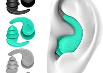 Swimming Ear Plugs, 3 Pairs Waterproof Reusable Silicone Swim Earplugs for Swimming Surfing Snorkeling and Other Water Sports (Adults & Teens 14+)