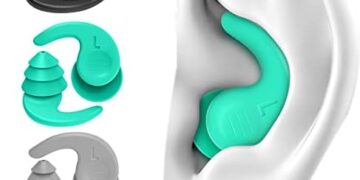 Swimming Ear Plugs, 3 Pairs Waterproof Reusable Silicone Swim Earplugs for Swimming Surfing Snorkeling and Other Water Sports (Adults & Teens 14+)