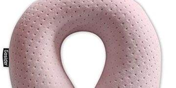 Neck Pillows for Sleeping Travel Pink Travel Pillow Comfortable U Shape Memory Foam Pillows Neck and Head Support Portable Travel Neck Pillow Suitable for Planes, Trains, Self-Driving Cars