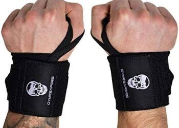Gymreapers Weightlifting Wrist Wraps (IPF Approved) 18″ Professional Quality Wrist Support with Heavy Duty Thumb Loop – Best Wrap for Powerlifting Competition, Strength Training, Bodybuilding