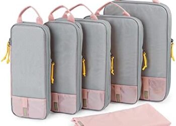 BAGSMART 6 Set/4 Set/2 Set Compression Packing Cubes for Travel, Lightweight Vacation Travel Essentials, Travel Accessories for Suitcase Organizer Bags Set, Durable Luggage Organizer Travel Bags