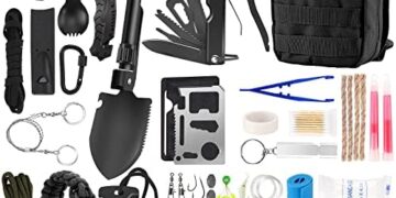 Survival Kit and First Aid Kit, 142Pcs Professional Survival Gear and Equipment with Molle Pouch, for Men Dad Husband Who Likes Camping Outdoor Adventure…