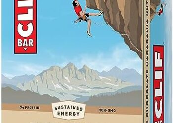 Clif Bar – White Chocolate Macadamia Nut Flavor – Made with Organic Oats – 9g Protein – Non-GMO – Plant Based – Energy Bars – 2.4 oz. (12 Pack)