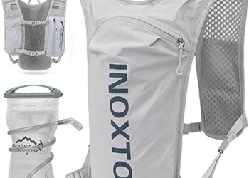 INOXTO Running Hydration Vest Backpack,Lightweight Insulated Pack with 1.5L Water Bladder Bag Daypack for Hiking Trail Running Cycling Race Marathon for Women Men