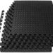ProsourceFit Puzzle Exercise Mat ½ in, EVA Interlocking Foam Floor Tiles for Home Gym, Mat for Home Workout Equipment, Floor Padding for Kids, Black, 24 in x 24 in x ½ in, 48 Sq Ft – 12 Tiles