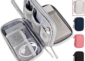 Electronic Organizer Bag, Waterproof Portable Electronic Organizer Travel Accessories Cable Bag Universal Cord Storage Case for Cable/Cord Storage, Charging Cable, Cell Phone, Power Bank