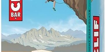 CLIF BAR – Cool Mint Chocolate with Caffeine – Made with Organic Oats – Non-GMO – Plant Based – Energy Bars – 2.4 oz. (12 Pack)