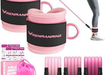 Ankle Resistance Bands, Ankle Bands for Working Out with Cuffs, Ankle Resistance Band, Glutes Workout Equipment, Butt Exercise Equipment for Women Legs and Glutes